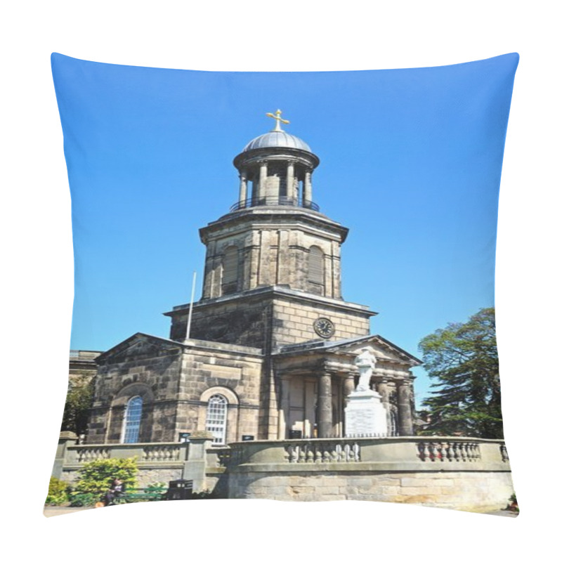 Personality  View Of St Chads Church A War Memorial In The Foreground, Shrewsbury. Pillow Covers