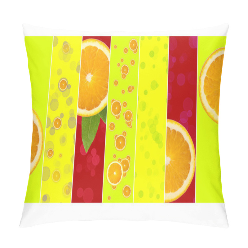 Personality  Super Juicy Orange Background Pillow Covers