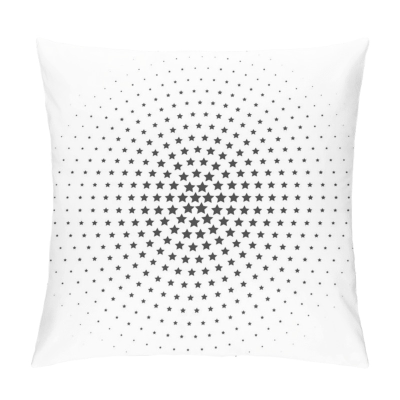 Personality  Halftone Effect With Stars. Pillow Covers