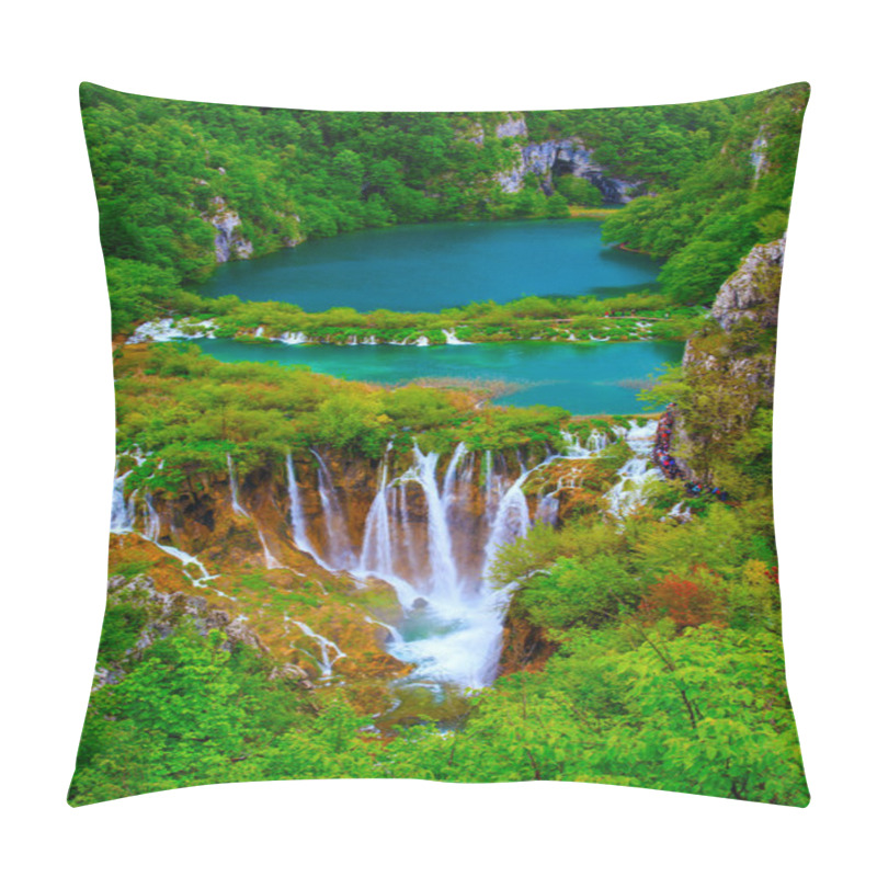 Personality  Waterfalls In Plitvice National Park Pillow Covers