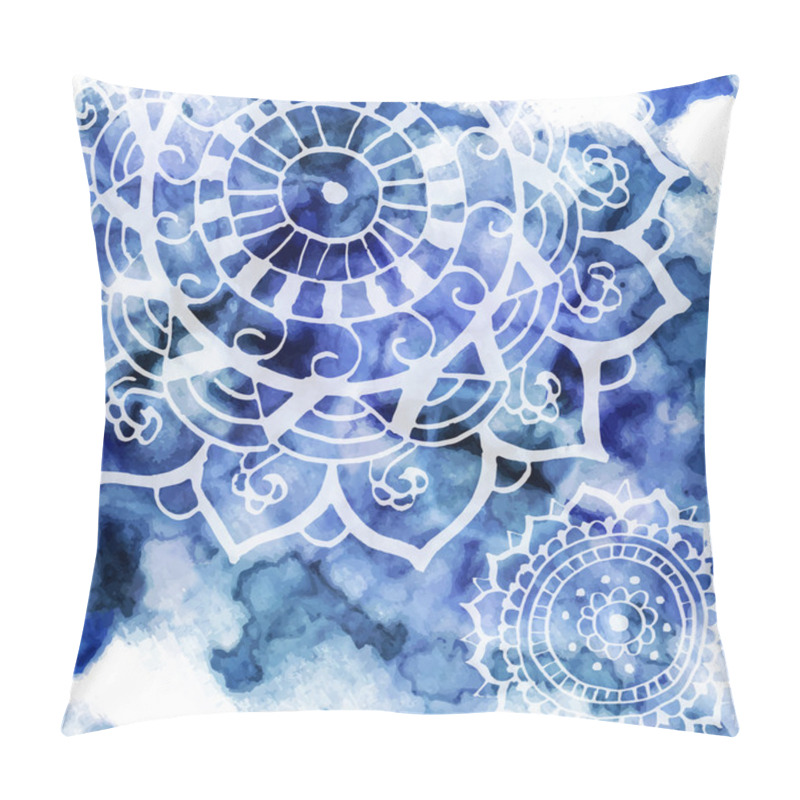 Personality  Bohemian Style Background With Hand Drawn Mandala Pattern Pillow Covers