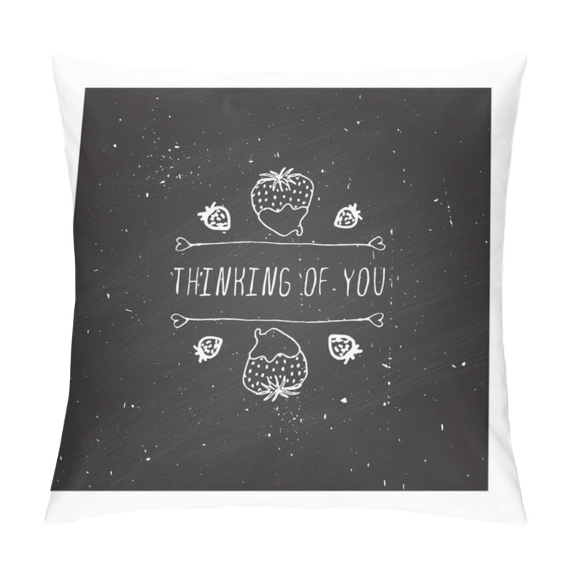 Personality  Vector Handdrawn Badge For Saint Valentines Day Pillow Covers