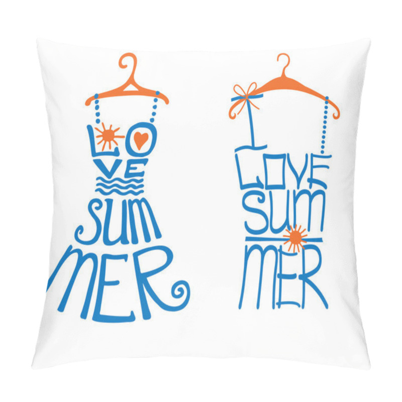 Personality  Dress,shirt In Words Love Summer. Pillow Covers