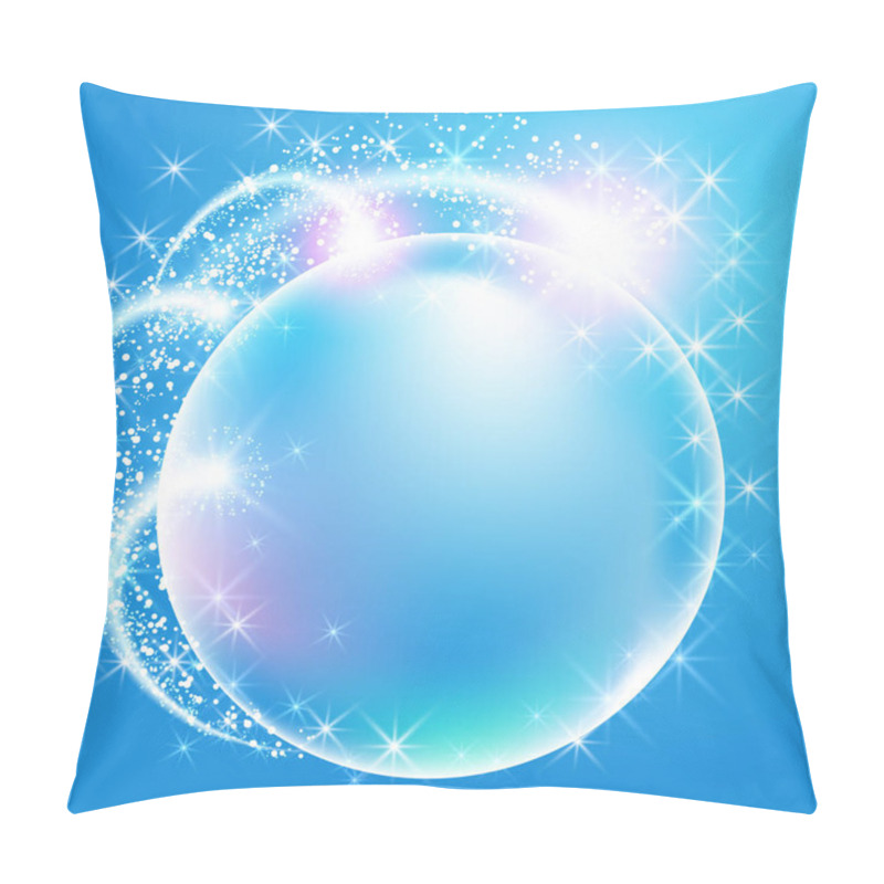 Personality  Sphere Surrounded By Sparkling Fireworks And Stars Pillow Covers