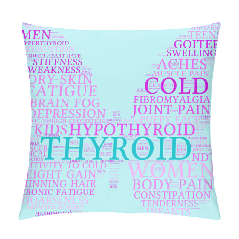 Personality  Thyroid Word Cloud Pillow Covers