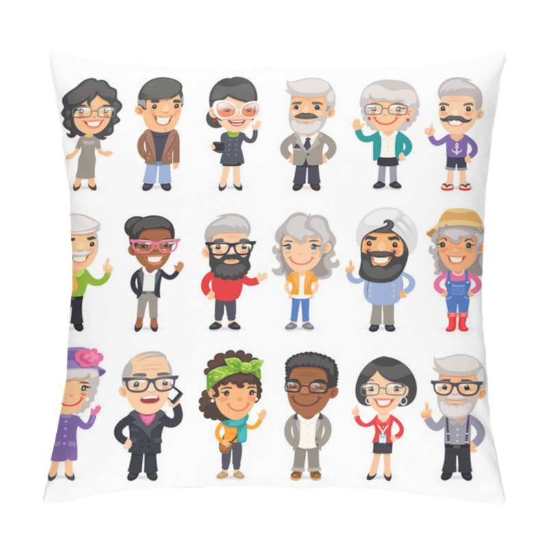 Personality  Casually Dressed Old Men Pillow Covers