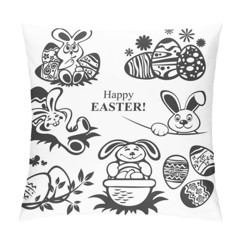 Personality  Easter Symbols Set Pillow Covers