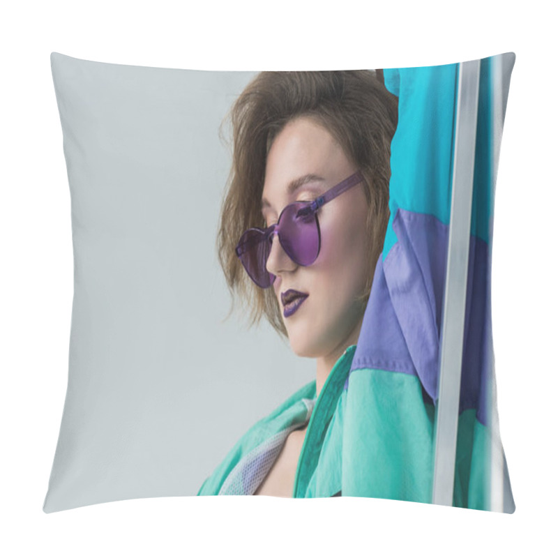 Personality  Fashionable Woman In Sunglasses Pillow Covers