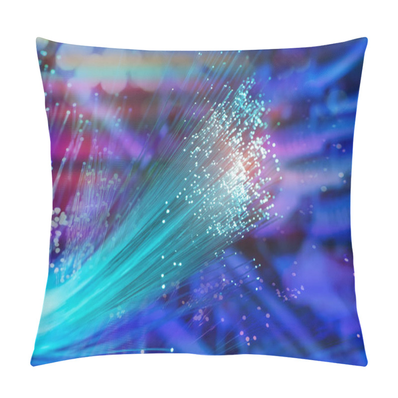 Personality  Fiber Optics Network Cable Lights Abstract Background Pillow Covers