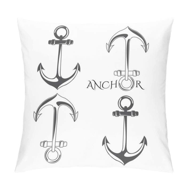 Personality  Anchor Symbols Set In Vector Illustration. Pillow Covers