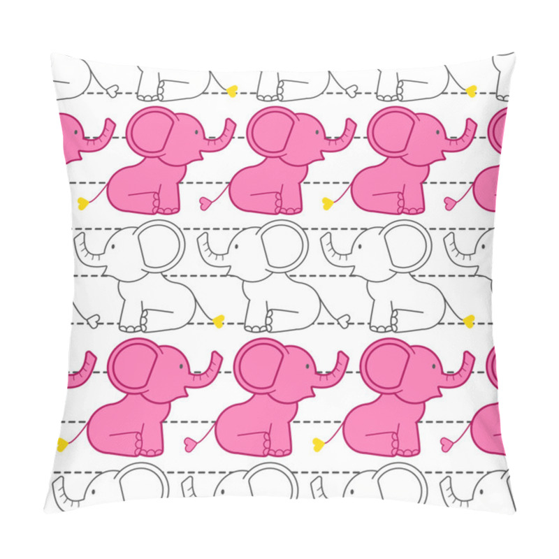 Personality  Elephant Seamless Pattern Pillow Covers