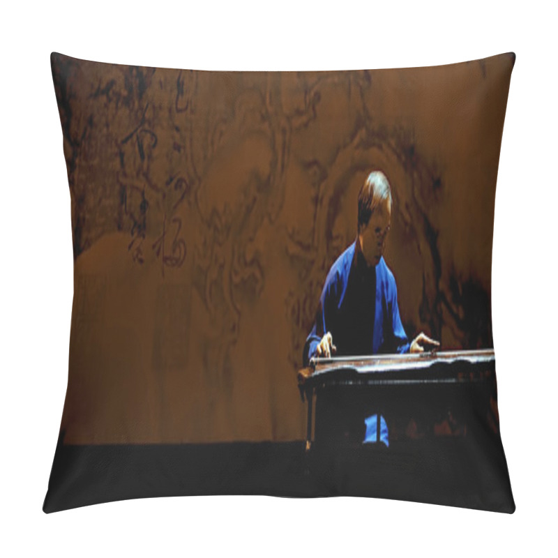 Personality  Chinese Guqin Music: Running Water Pillow Covers