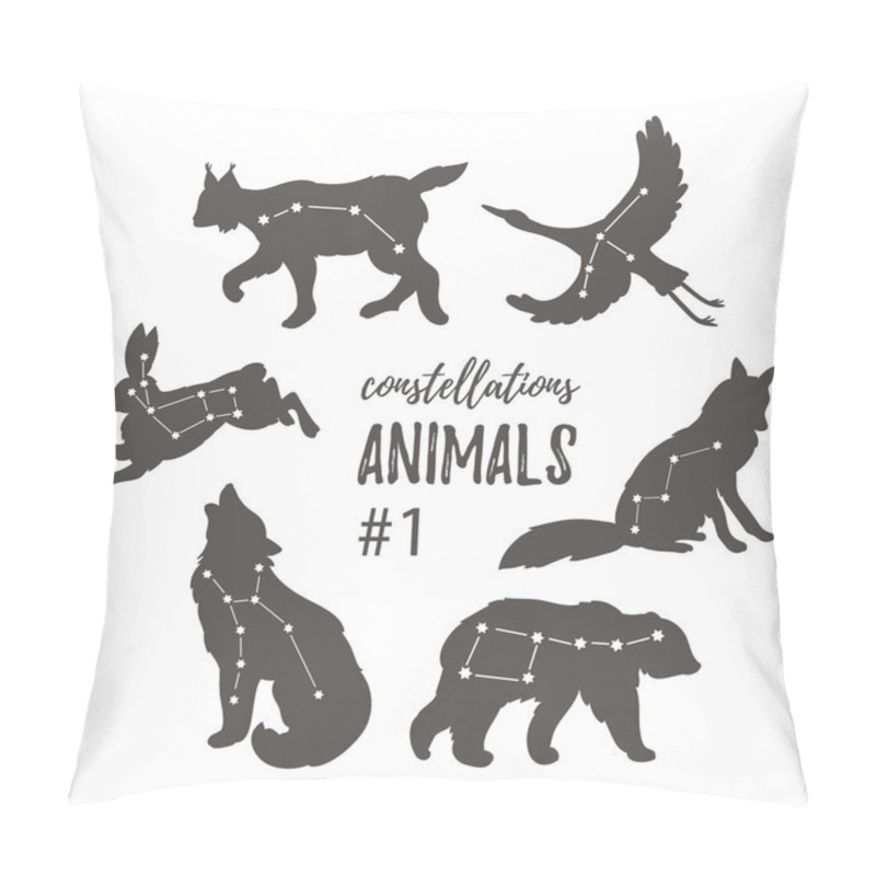 Personality  Space Set With Cosmic Animals Pillow Covers