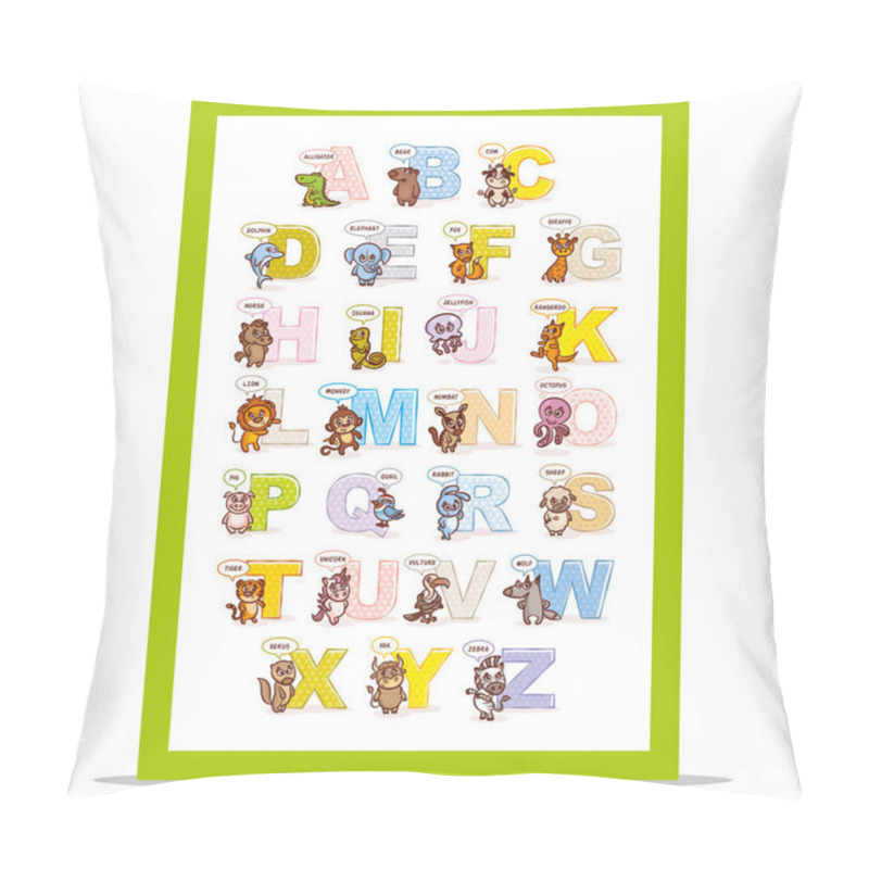 Personality  Poster ABC ZOO Alphabet Letters Pillow Covers