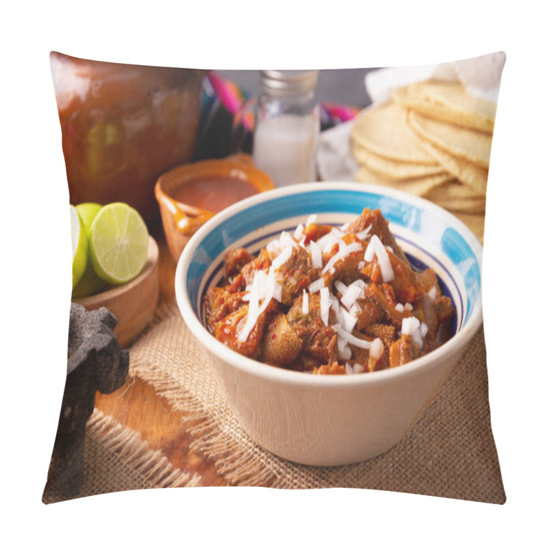 Personality  Pancita. Also Known As Menudo Or Mondongo, It Is A Typical Dish From Mexico And Other Countries, It Is Prepared With Beef Tripe And Dried Chilies Accompanied By Corn Tortillas. Pillow Covers