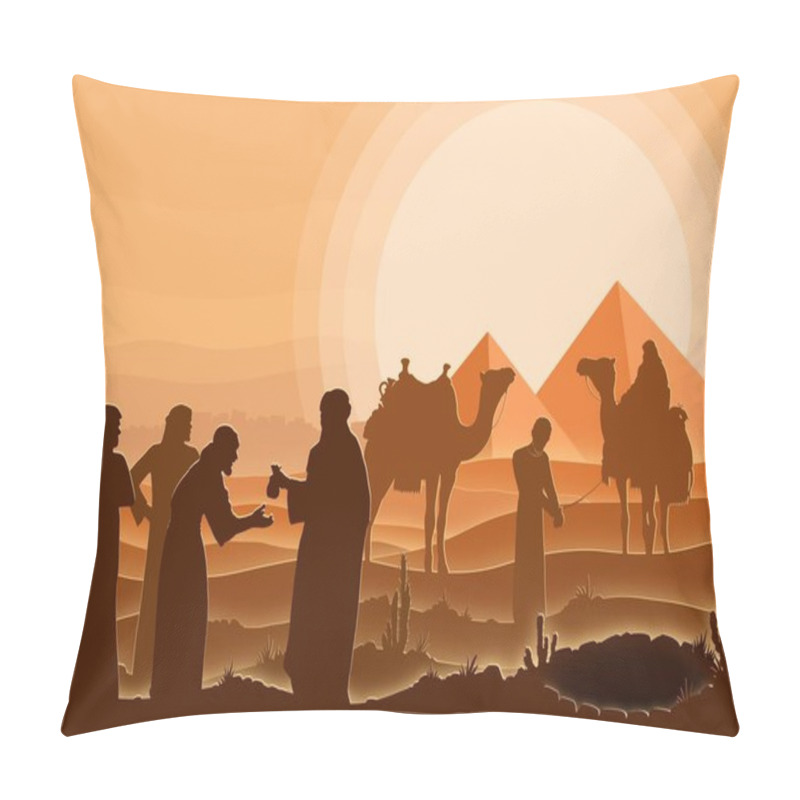 Personality    Joseph Been Sold By His Brothers. Abstract, Illustration, Minimalism. Digital Art. Bible Story. Pillow Covers