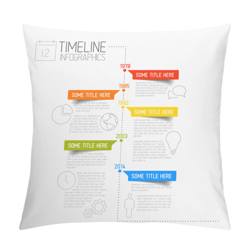 Personality  Infographic Timeline Report Template Pillow Covers