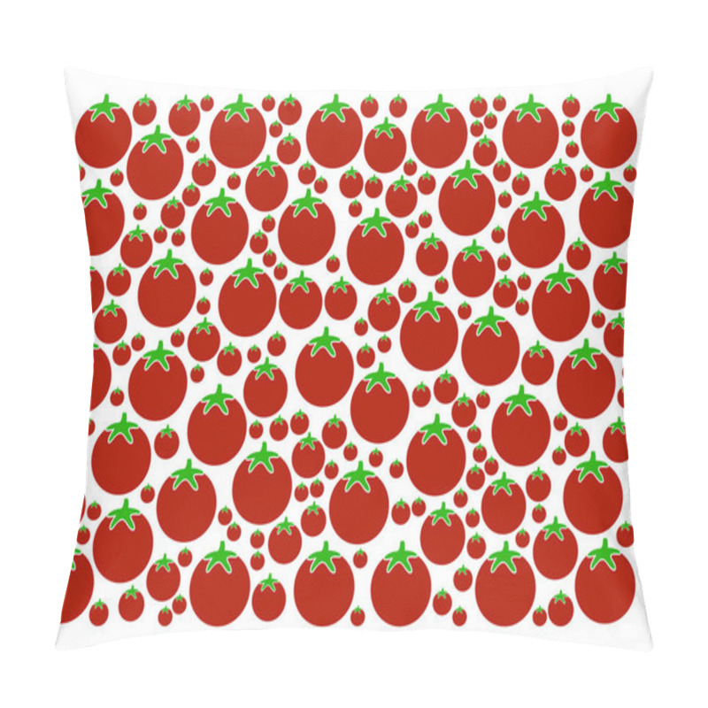 Personality  Filled Rectangle Collage Of Tomato Pillow Covers