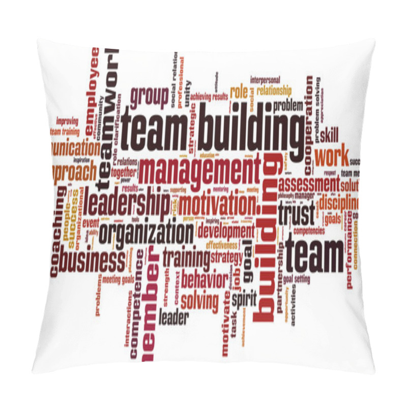 Personality  Team Building Word Cloud Pillow Covers