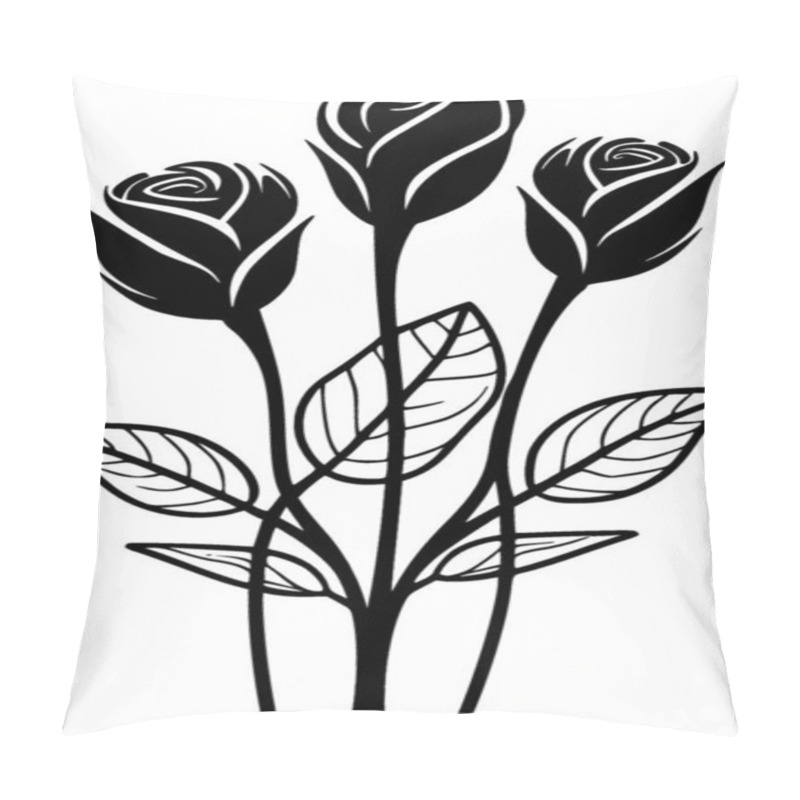 Personality  Roses - High Quality Vector Logo - Vector Illustration Ideal For T-shirt Graphic Pillow Covers