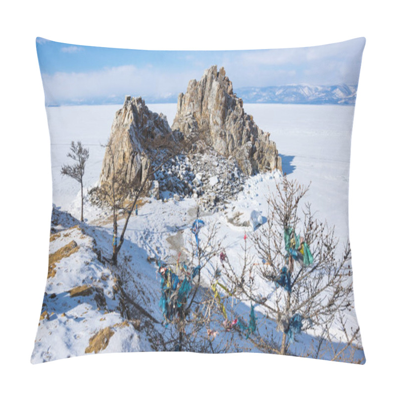 Personality  Cape Burkhan (Shaman Rock) On Olkhon Island At Baikal Lake, Siberia, Russia Pillow Covers