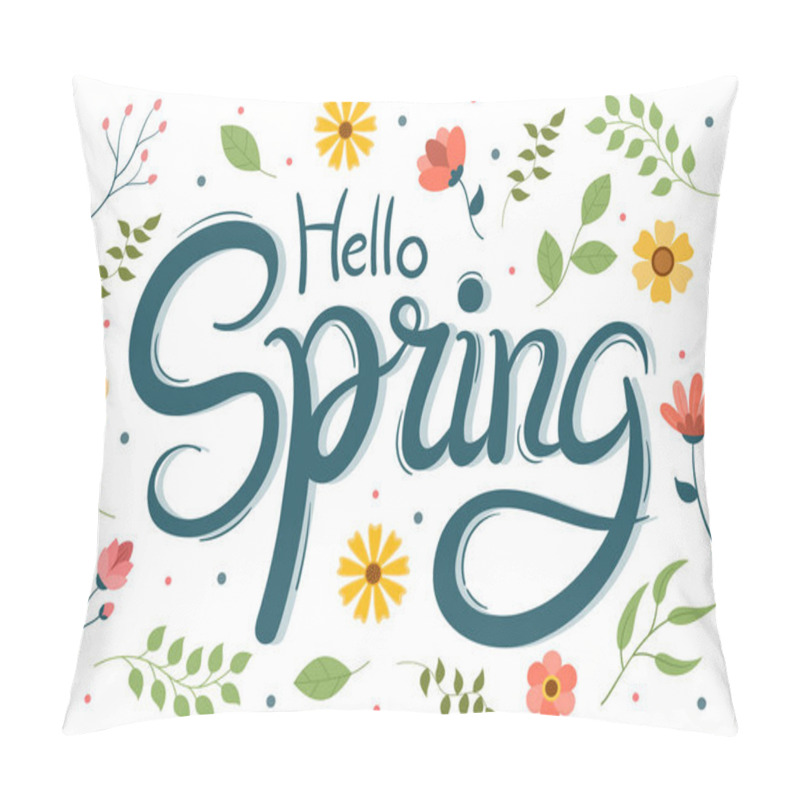 Personality  Spring Time Background With Flowers Season And Plant For Promotions, Magazines, Advertising Or Websites. Nature Flat Vector Illustration Pillow Covers