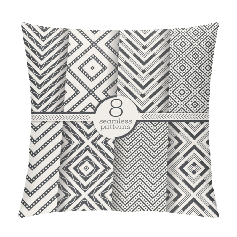 Personality  Set Of Vector Seamless Patterns Pillow Covers