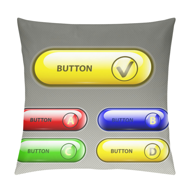 Personality  Web Buttons.  Vector Illustration  Pillow Covers