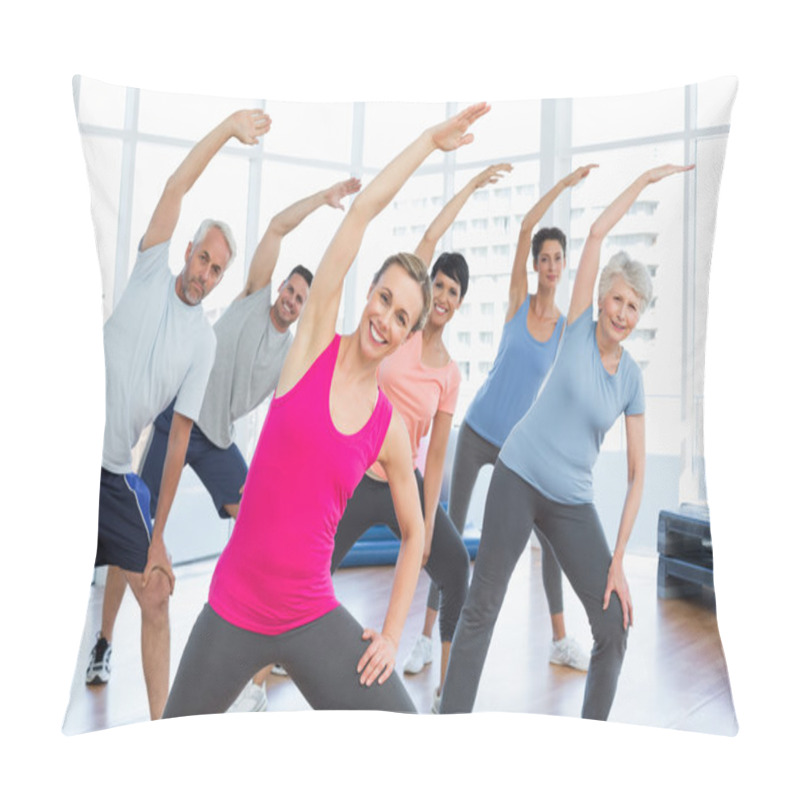 Personality  Class Stretching Hands At Yoga Class Pillow Covers