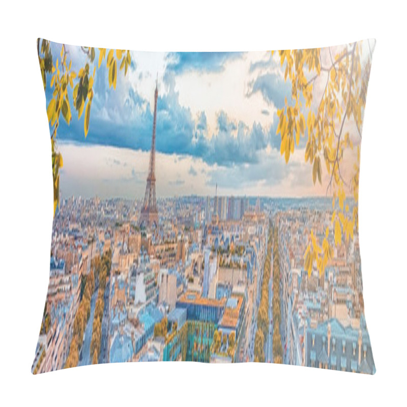 Personality  Paris City Panorama In Autumn Pillow Covers