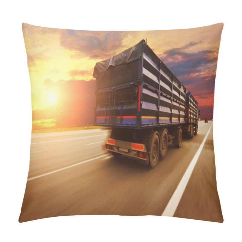 Personality  Rear View Of Big Truck Pillow Covers