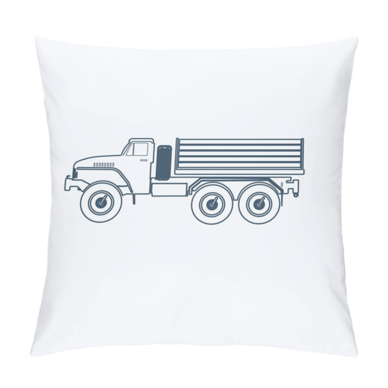 Personality  Truck Icon Illustration Isolated Vector Sign Symbol Pillow Covers