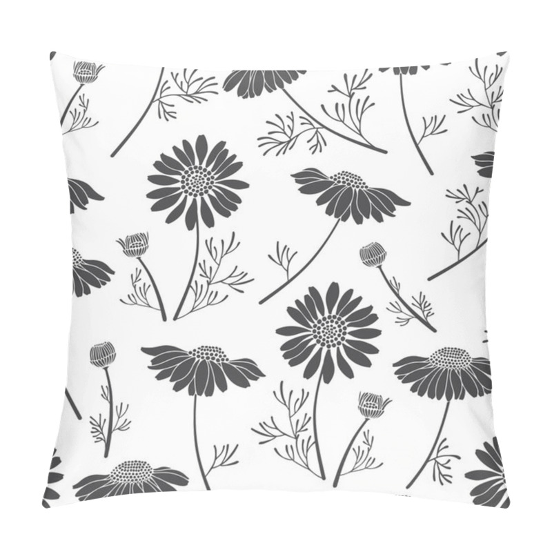 Personality  Hand-drawn Pattern With Chamomiles Pillow Covers