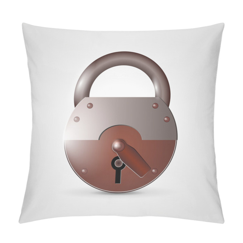 Personality  Lock Icon On Light Grey Background Pillow Covers