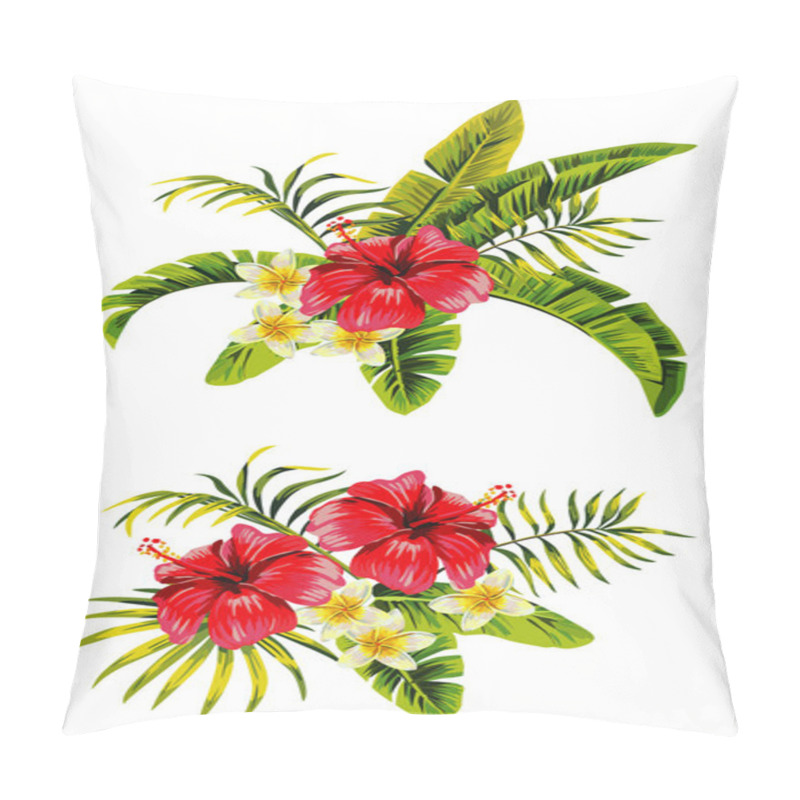 Personality  Hibiscus Plumeria Bunches Pillow Covers