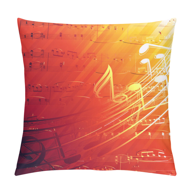 Personality  Music Background Vector Pillow Covers