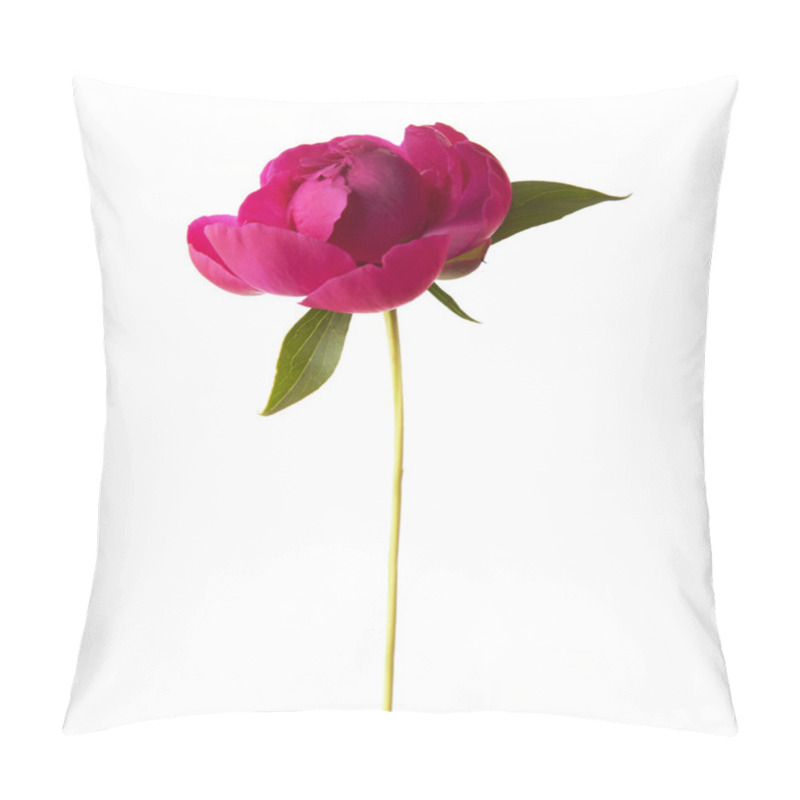 Personality  Peony Flower On White Pillow Covers