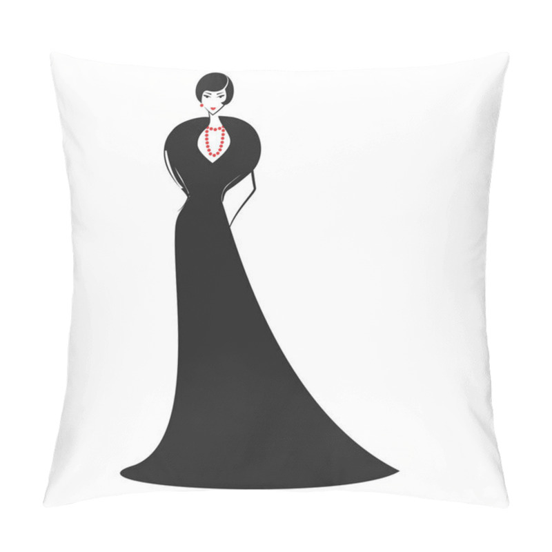 Personality  Woman In A Dress Of The 20's Pillow Covers