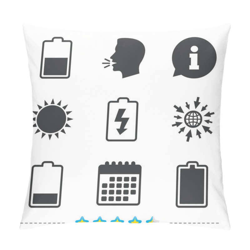 Personality  Information And Calendar Icon Pillow Covers