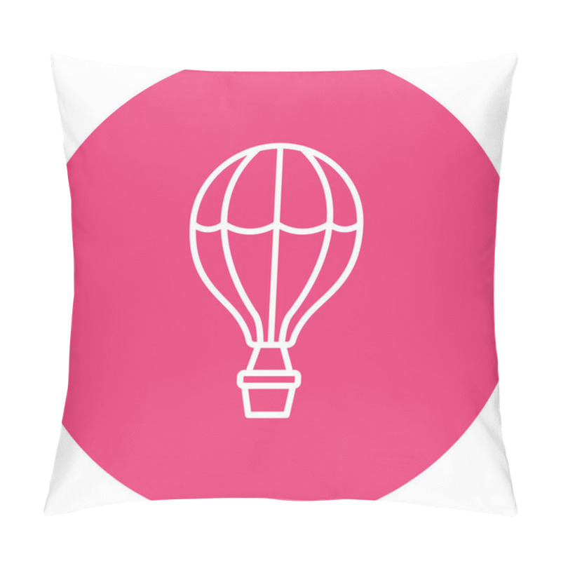 Personality  Hot Air Balloon Vector Icon. Can Be Used For Printing, Mobile And Web Applications. Pillow Covers