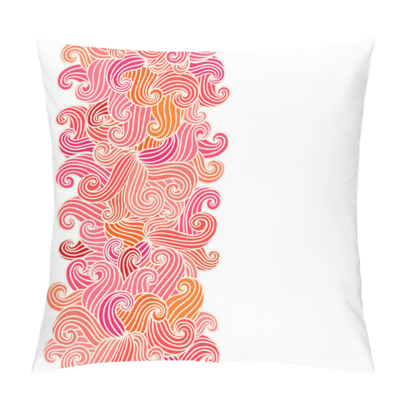 Personality  Hand Drawn Wavy Background. Pillow Covers