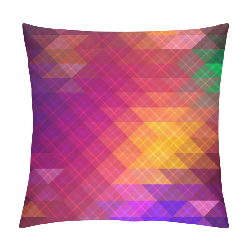 Personality  Geometric Triangle Rainbow Background. Pillow Covers