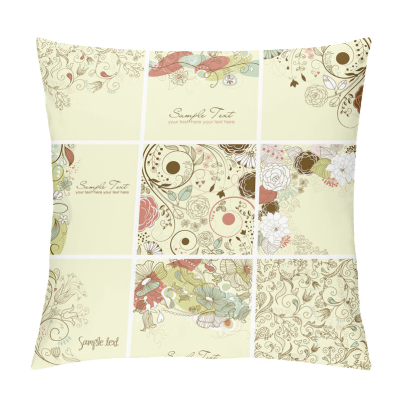 Personality  Floral Greeting Cards Pillow Covers