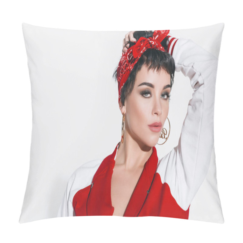 Personality  Sexy Girl In Bomber Jacket Pillow Covers