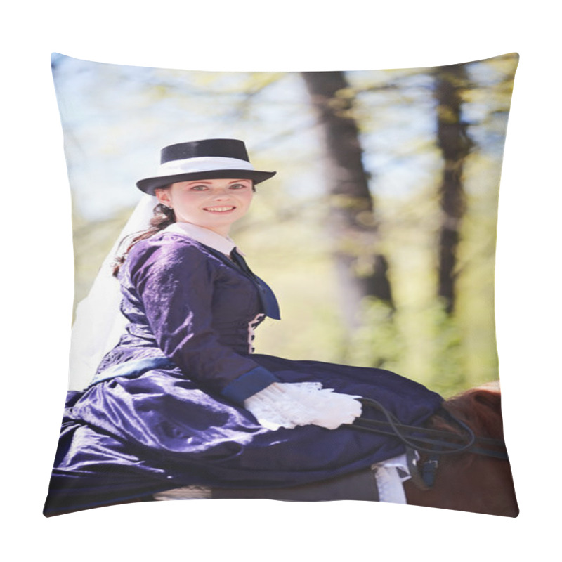 Personality   Portrait Of The Horsewoman. Pillow Covers