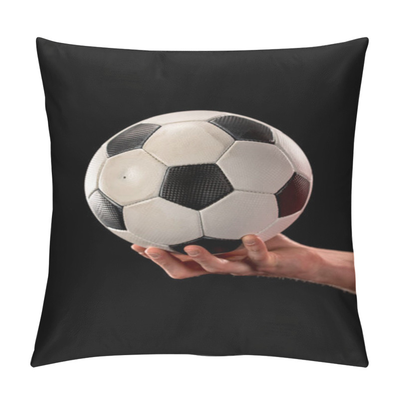 Personality  Soccer Ball In Hand Pillow Covers