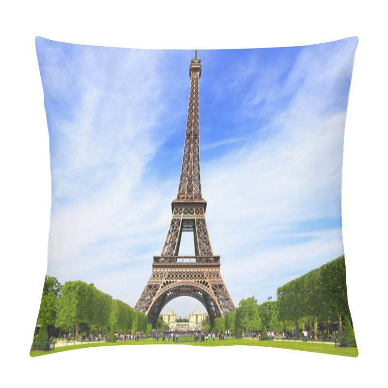 Personality  Eiffel Tower In Paris On A Clear Spring Day Pillow Covers