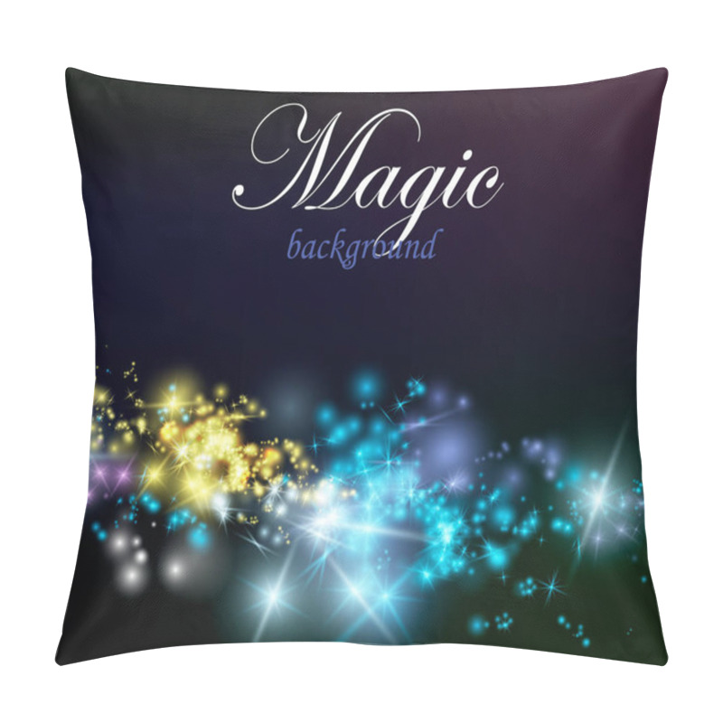 Personality  Magic Dust. Infinity. Abstract Background Stars Vector Illustration Pillow Covers