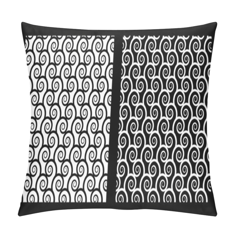 Personality  Two Seamless Patterns With Spirals Pillow Covers