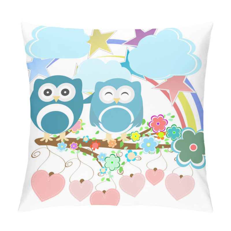 Personality  Set - Owls, Birds, Flowers, Sky, Cloud Pillow Covers